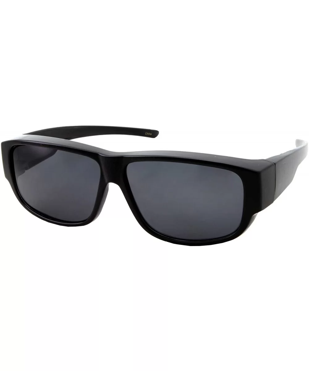 Women Polarized Fit Over Sunglasses - Less Bulky - Ladies Size - Slim Black - C918GL6YYKK $10.74 Wrap