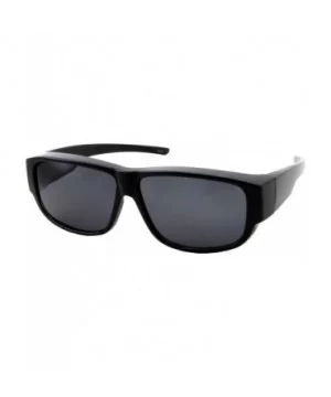 Women Polarized Fit Over Sunglasses - Less Bulky - Ladies Size - Slim Black - C918GL6YYKK $10.74 Wrap