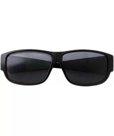 Women Polarized Fit Over Sunglasses - Less Bulky - Ladies Size - Slim Black - C918GL6YYKK $10.74 Wrap