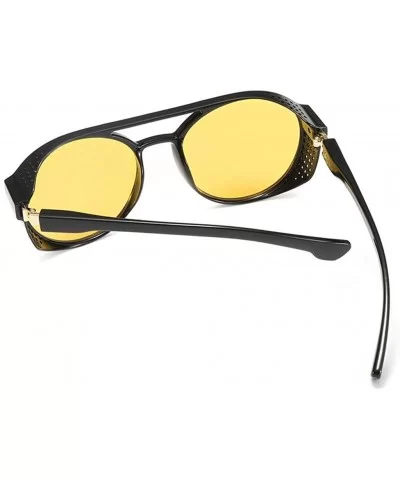 Women Mens Stylish Vintage Eyeglasses Retro Metal Round Circle Frame Sunglasses Outdoor Eyewear - Yellow - CH18RUZN2CZ $8.88 ...