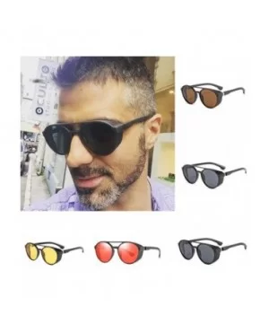 Women Mens Stylish Vintage Eyeglasses Retro Metal Round Circle Frame Sunglasses Outdoor Eyewear - Yellow - CH18RUZN2CZ $8.88 ...