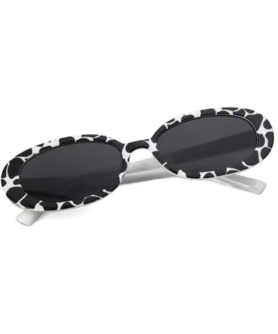 Sunglasses New Trend Personaltiy Small Oval Frame Travel Outdoor Stripe Sun 8 - 7 - CZ18YKUO0QG $6.44 Aviator