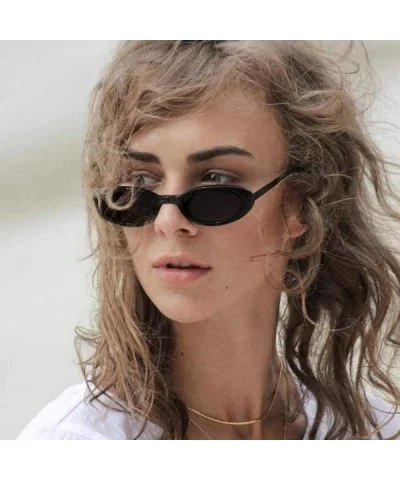 Sunglasses New Trend Personaltiy Small Oval Frame Travel Outdoor Stripe Sun 8 - 7 - CZ18YKUO0QG $6.44 Aviator