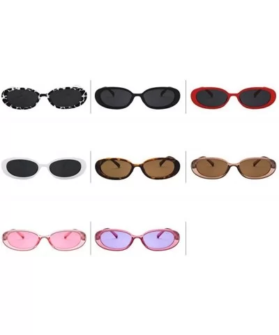 Sunglasses New Trend Personaltiy Small Oval Frame Travel Outdoor Stripe Sun 8 - 7 - CZ18YKUO0QG $6.44 Aviator