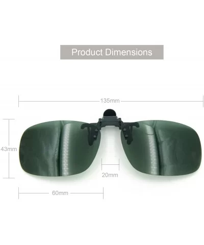 Unisex Polarized Clip-on Flip up Sunglasses Plastic Lenses Glasses Sports Driving Fishing Cycling Outdoor - CW11XP9QBZ3 $6.96...