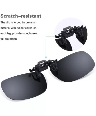 Unisex Polarized Clip-on Flip up Sunglasses Plastic Lenses Glasses Sports Driving Fishing Cycling Outdoor - CW11XP9QBZ3 $6.96...