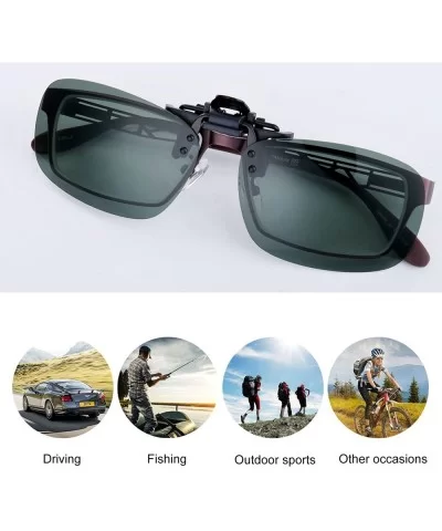 Unisex Polarized Clip-on Flip up Sunglasses Plastic Lenses Glasses Sports Driving Fishing Cycling Outdoor - CW11XP9QBZ3 $6.96...