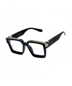 Retro Millionaire Sunglasses Square Metal punk Rock Hip hop Sunglasses men women - 6 - C71954QSQXW $9.47 Rectangular