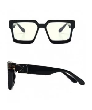 Retro Millionaire Sunglasses Square Metal punk Rock Hip hop Sunglasses men women - 6 - C71954QSQXW $9.47 Rectangular