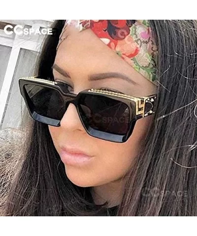 Retro Millionaire Sunglasses Square Metal punk Rock Hip hop Sunglasses men women - 6 - C71954QSQXW $9.47 Rectangular