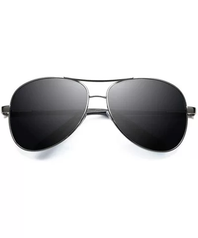 Retro Men Sunglasses Lightweight Polarized Sunglasses UV400 Protection Outdoor Sports Driving - Silver Frame - CV199RXGW3Z $1...