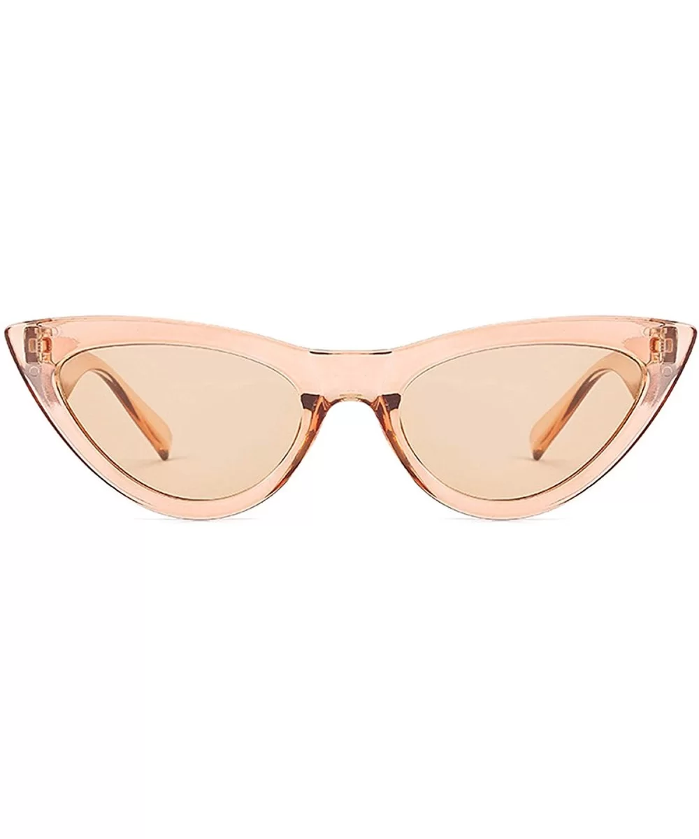 Retro Cat's Eye Sunglasses for Women PC AC UV 400 Protection Sunglasses - Brown - CV18SART3QO $8.70 Sport