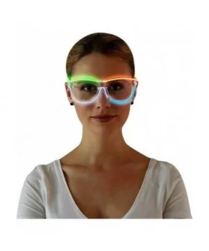 Light Up El Wire Glasses Glow Sunglasses Flashing LED Glasses Glow in Dark for Ravers DJ Dancers - CW189OSRL8E $8.58 Rectangular