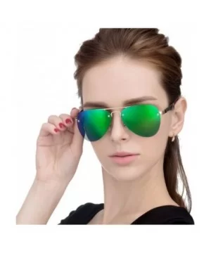 Polarized Mens Womens Aviator Vintage Retro Designer Sunglasses JO803 - Green - C4120Y9X7U3 $24.97 Aviator