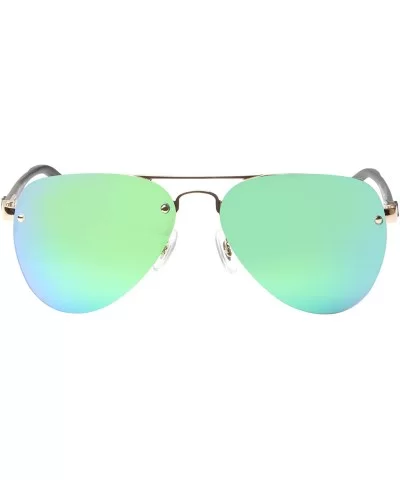 Polarized Mens Womens Aviator Vintage Retro Designer Sunglasses JO803 - Green - C4120Y9X7U3 $24.97 Aviator