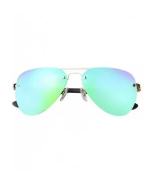 Polarized Mens Womens Aviator Vintage Retro Designer Sunglasses JO803 - Green - C4120Y9X7U3 $24.97 Aviator