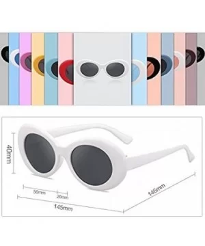 Bold Retro Oval Mod Thick Frame Sunglasses-Round Lens Clout Goggles Eyewear Supreme Glasses Cool Sunglasses - CS1809TOCLU $5....