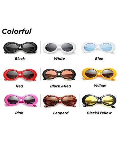 Bold Retro Oval Mod Thick Frame Sunglasses-Round Lens Clout Goggles Eyewear Supreme Glasses Cool Sunglasses - CS1809TOCLU $5....