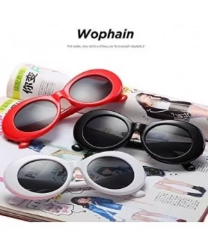 Bold Retro Oval Mod Thick Frame Sunglasses-Round Lens Clout Goggles Eyewear Supreme Glasses Cool Sunglasses - CS1809TOCLU $5....