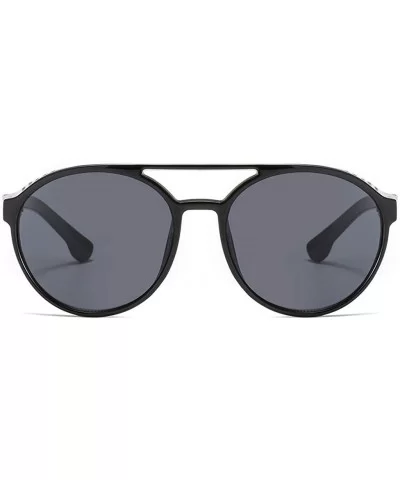 Vintage Men Women Flat Top Fashion Side Shield Frame Sunglasses Shades UV Protection - Black - CA18U09N44A $7.36 Square