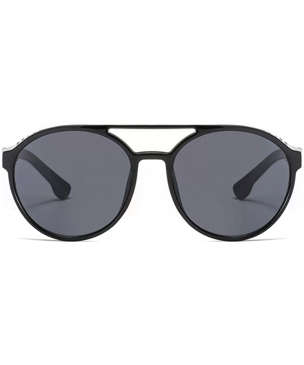 Vintage Men Women Flat Top Fashion Side Shield Frame Sunglasses Shades UV Protection - Black - CA18U09N44A $7.36 Square