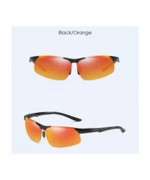 Men's Aluminum Magnesium Polarizing Sunglasses Half-frame Driving Sunglasses Outdoor Riding Sunglasses - D - C918Q6ZMWGL $31....