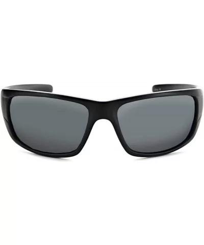 Contra - Men's Sunglasses - Polarized Smoke with Silver Flash Lens - Matte Black - CX18DOYETL7 $35.10 Oval