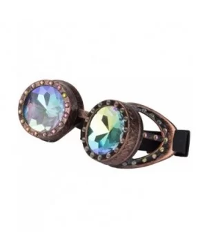 Rainbow Prism Kaleidoscope Glasses Victorian Style Steampunk Goggles - Brass - C118SZWKD5Z $6.86 Round