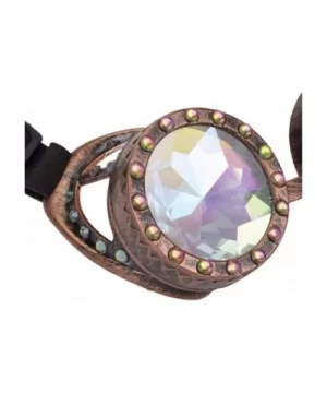 Rainbow Prism Kaleidoscope Glasses Victorian Style Steampunk Goggles - Brass - C118SZWKD5Z $6.86 Round