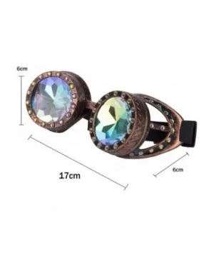 Rainbow Prism Kaleidoscope Glasses Victorian Style Steampunk Goggles - Brass - C118SZWKD5Z $6.86 Round