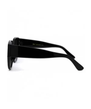 Womens Pyramid Stud Geometric Butterfly Sunglasses - Black Gold Smoke - CF18YW9NIDS $5.84 Butterfly