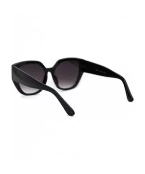 Womens Pyramid Stud Geometric Butterfly Sunglasses - Black Gold Smoke - CF18YW9NIDS $5.84 Butterfly