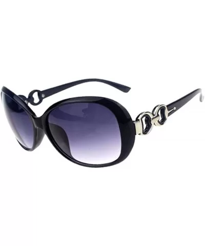 Women Shades Oversized Eyewear Classic Designer Sunglasses Shining Black&Grey - CK18W0DWDO6 $5.43 Oversized