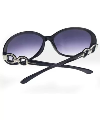 Women Shades Oversized Eyewear Classic Designer Sunglasses Shining Black&Grey - CK18W0DWDO6 $5.43 Oversized