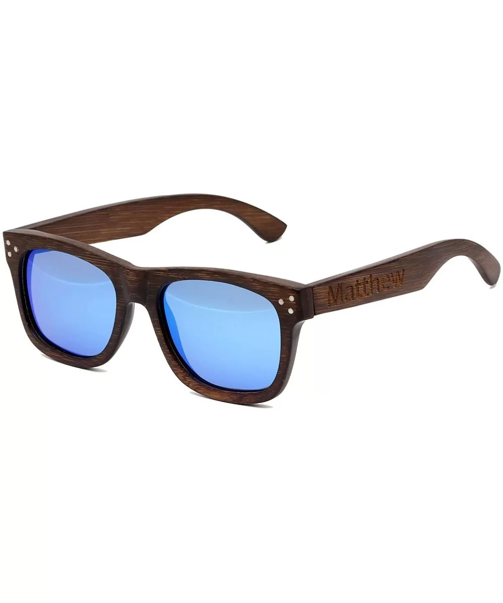 Personalized Wooden Polarized Sunglasses Unisex Custom Wood Sunglasses - Sunglasses Without Wood Box - CK182KYW7GW $14.20 Way...