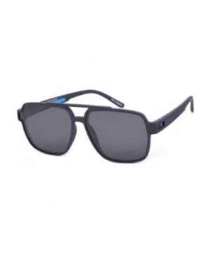 Polarized Aviator Sunglasses with UV Protection for Men TR90 Frame Classis Sunglasses Eyewear - Black Blue - CQ18WNMYAM9 $12....