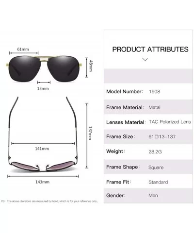 Sunglasses - men's box sunglasses - polarized driver's glasses - B - CY18QQ2DCYC $28.88 Aviator