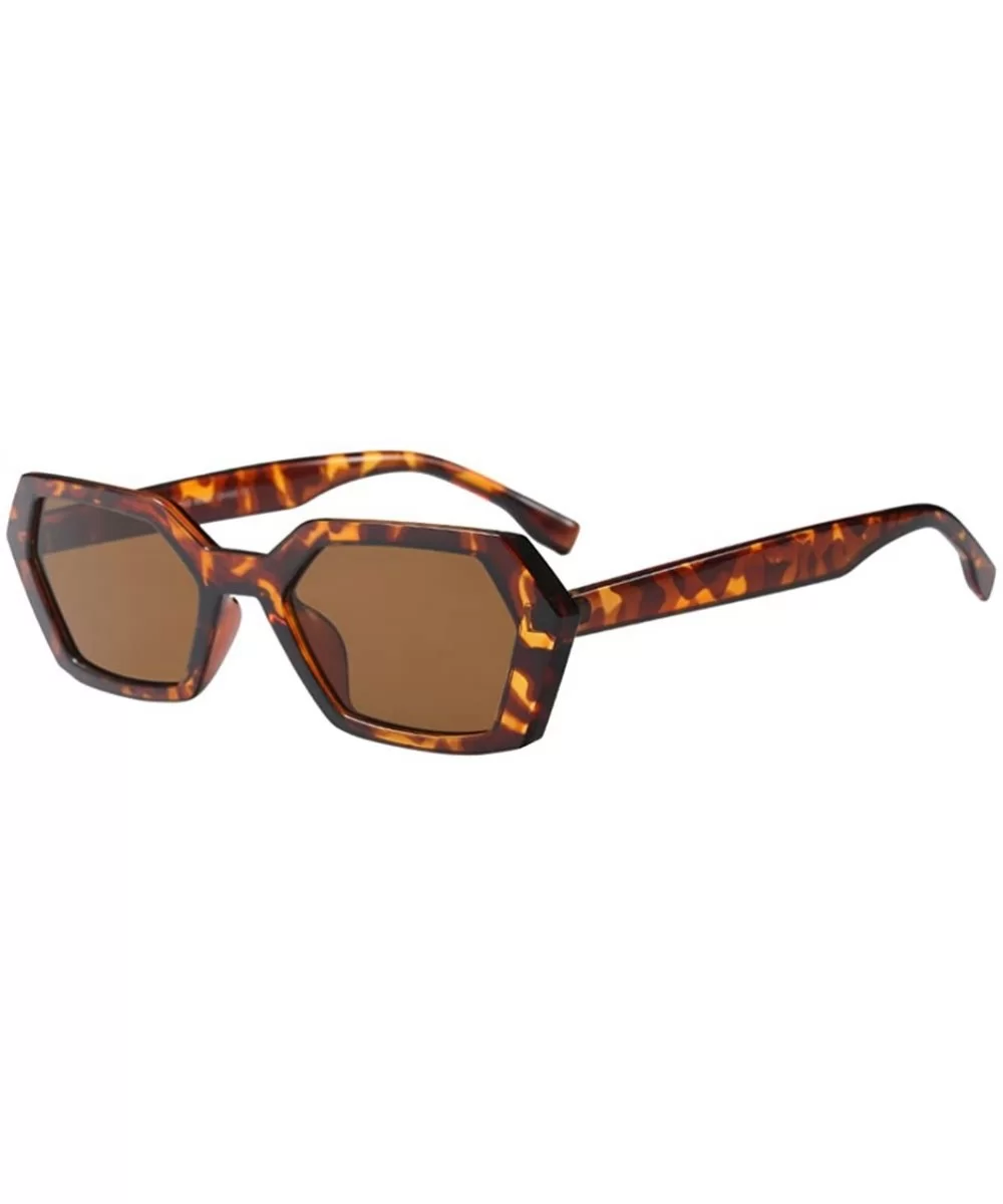 Vintage Retro Man Ladies Sunglasses with UV 400 Protection and Glasses Case - Brown - CV18G83ND92 $6.42 Wayfarer