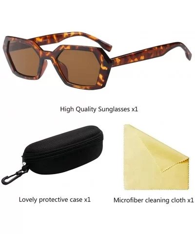 Vintage Retro Man Ladies Sunglasses with UV 400 Protection and Glasses Case - Brown - CV18G83ND92 $6.42 Wayfarer