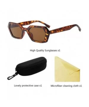 Vintage Retro Man Ladies Sunglasses with UV 400 Protection and Glasses Case - Brown - CV18G83ND92 $6.42 Wayfarer