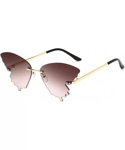 Summer New Fashion Butterfly Sunglasses Gradient Butterfly Shape Frame UV400 Sunglasses - D - CE1908TEE5T $6.27 Butterfly