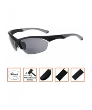 Retro Mens Womens Sports Half-Rimless Bifocal Sunglasses - Black Frame/Grey Arm - CH189X65COX $13.76 Rimless