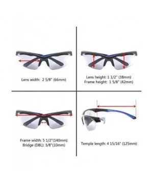 Retro Mens Womens Sports Half-Rimless Bifocal Sunglasses - Black Frame/Grey Arm - CH189X65COX $13.76 Rimless