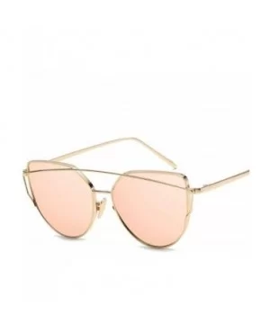 New Fashion Cat Eye Sunglasses Women Luxury Brand Design Mirror Lens C17 - C16 - CC18YR27MUS $6.09 Aviator