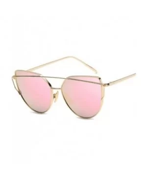 New Fashion Cat Eye Sunglasses Women Luxury Brand Design Mirror Lens C17 - C16 - CC18YR27MUS $6.09 Aviator