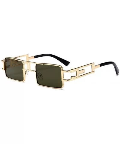 Hollow Legs Square Sunglasses for Women and Men Small Size Alloy Frame Sun Glasses UV400 - C4 Gold Red - CI198GE2D07 $8.55 Sq...