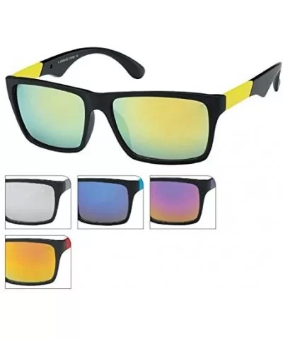 sunglasses black mirror colorful unisex nerd glasses wayfarer red bow 400 UV - CY11K1CFYDR $12.65 Wayfarer