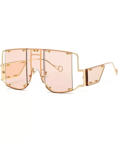 sunglasses 902 personality protection windproof - Gold/Chanpagne - CH199GXQMUK $8.27 Square