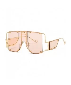 sunglasses 902 personality protection windproof - Gold/Chanpagne - CH199GXQMUK $8.27 Square