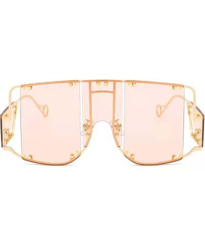 sunglasses 902 personality protection windproof - Gold/Chanpagne - CH199GXQMUK $8.27 Square